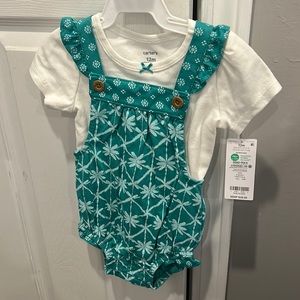 NWT baby girl one piece with. Undershirt